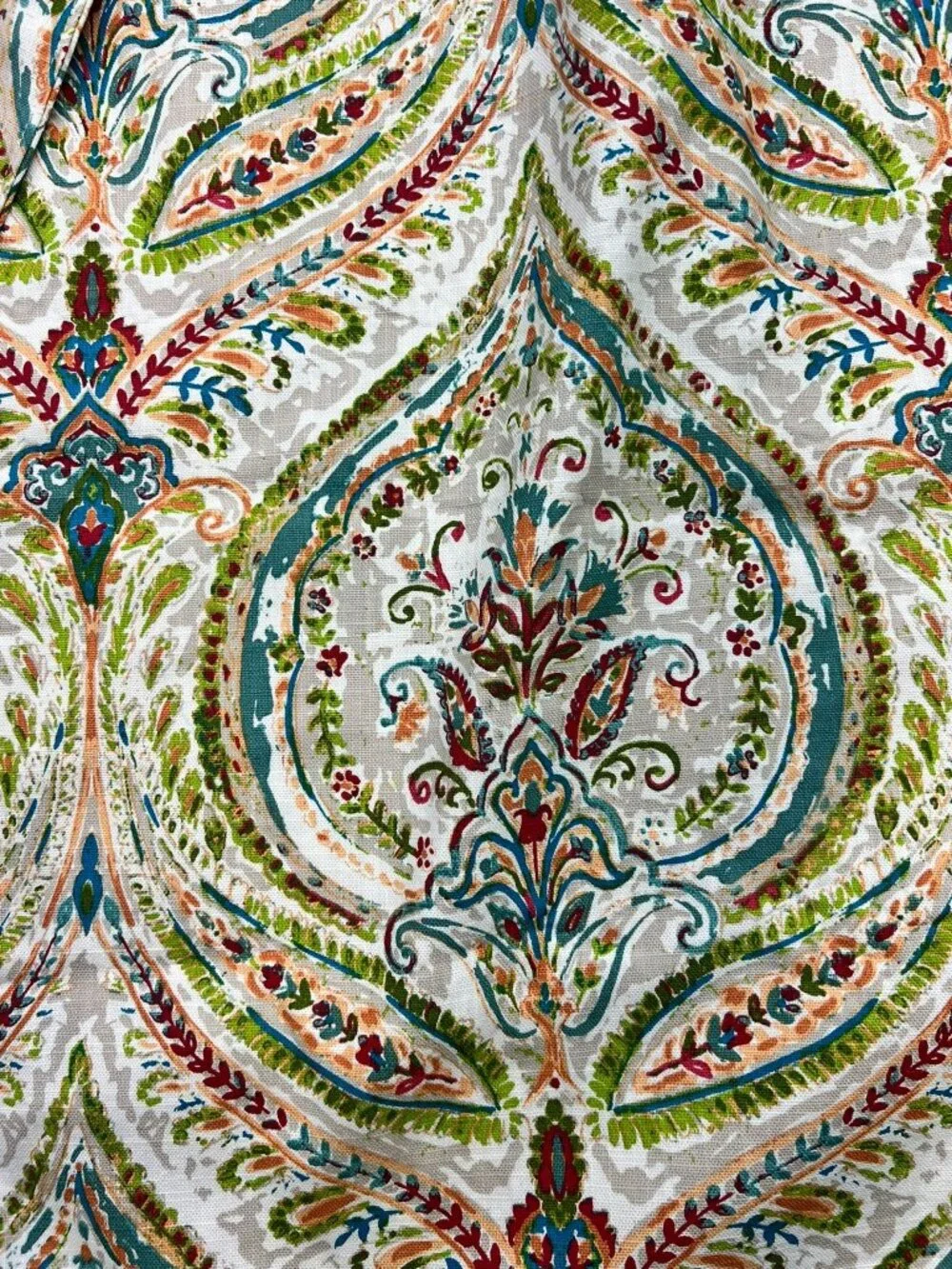 World Market Multicolor Colorful Paisley 100% Cotton Rectangle Table Runner